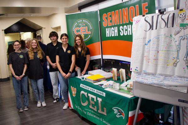 Students from the Center For Education Leadership program at Seminole High attended the CTE Expo at the PCS Admin building.